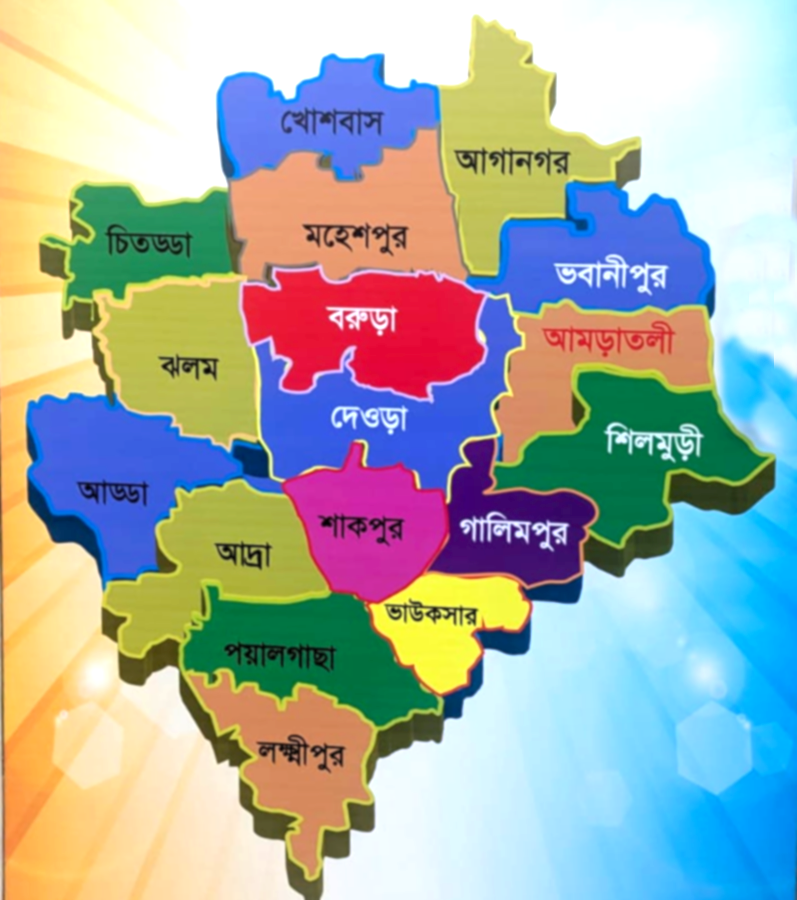 বরুড়া উপজেলার মানচিত্র